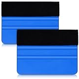 kwmobile Folienrakel Set mit Filzkante - 2x Folien Rakel für z. B. Tönungsfolie Fensterfolie Wandtattoo Fliesen Aufkleber - Folierungswerkzeug B