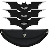 Baterang Wurfmesser 3er Set Batman Wurfmesser Edelstahl mit T