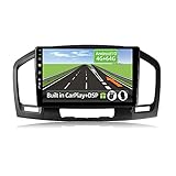 YUNTX Android 10 Autoradio für Opel Holden Insignia(2008-2014)-4G+64G-[Eingebautes CarPlay/Android Auto/DSP/GPS] -Kostenlose 4-LED Kamera&MIC-Unterstützung DAB/Lenkradkontrolle/MirrorLink/360 C