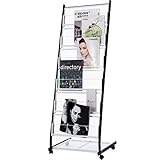 DXP Prospektständer Prospekthalter A4 Brochure Literature Magazine Display Stand Rack Neu (133X47.5X40 CM )