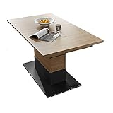 Bianco Esstisch aus Wildeiche Dekor - ausziehbarer Esszimmertisch für Ihr Wohn- & Esszimmer - 160-210 x 75 x 90 cm (B/H/T)