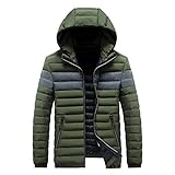 Alphahope Herren Winter Warm Hooded Patchwork Softshell für Winddichte Soft Coat Shell Jacke, Slim Jacken Sweatshirt Jacke Bluse Mantel Tops Casual Coat Outw