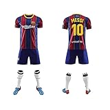 OPSCLOY Herren Fußball Trikots T-Shirt + Shorts + Socken Bǎ-rcělōňǎ Druck Jersey Trainingskleidung Erwachsene Kinder Fußballuniform Voll / 21# /