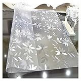 AWSAD rutschfeste Bodenschutzmatte Bürostuhlmatte Transparente Matte Zum Schutz Von Hartböden Rechteck, Größe 69 (Color : Cosmos flower1.5mm, Size : 80x120cm)