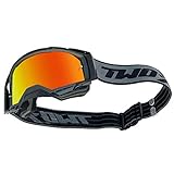 TWO-X ATOM Crossbrille grey - OUTBREAK verspiegelt iridium MX Brille Nasenschutz Motocross Enduro Spiegelglas Motorradbrille Anti Scratch MX Schutzb