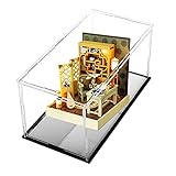 RT-OSXE Acryl Vitrine Schaukasten, Stapelbares Staubdichtes Organizer-Regal für Display-Gebäude-Modelle, Abnehmbare Büroaufbewahrung, wasserdichte Schutzbox, Anpassb