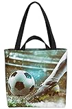 VOID Fussballspieler Ball Stadion Tasche 33x33x14cm,15l Einkaufs-Beutel Shopper Einkaufs-Tasche Bag