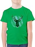 Kompatibel mit Oktoberfest Kinder Trachtenshirt - Hirsch Bayern - 164 (14/15 Jahre) - Grün - t-Shirt Hirsch Jungen - F130K - Kinder Tshirts und T-Shirt für Jung