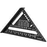 Speed ​​Square, 7 Zoll Dreieck Winkelmesser Metrische Aluminium Carpenter Square Oxidation Dach Zimmermann Winkel Winkelmesser(Metric)