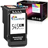 ColoWorld Remanufactured 545 XL Schwarz Druckerpatronen für Canon 545XL PG-545 XL für Canon Pixma TS3150 MG2550s TS3350 MG2500 MX495 iP2800 iP2840 iP2850 MG2450 MG2555s MG2900 MG3050 TS205 Druck