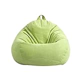 DTLEO Sitzsack Bean Bag Covers Sitzsäcke Kinder Schlafzimmer Wohnzimmer Garten (Nur Cover) Gaming Sitzsack Indoor Beanbag,Fruit Green,L