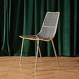YASEking. Nordische Esszimmerstühle Stuhl Milch Tee Shop Café Minimalistische Ins Original Freizeit Rückenlehne Eisenstuhl Hohl Einfacher Stuhl (Color : Dark)