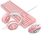 Tastatur- und Maus-Set, mechanische Tastatur und -Maus DREI-teiliges Headset, Büro-kabelgebundenes Notebook-Desktop Universal-Tastatur (Farbe: c) BJY969