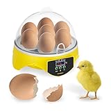 7 Eier Mini Digital Inkubator Vollautomatische Brutmaschine Brutkasten Temperatur und Feuchtigkeitsregulierung Für Huhn Enten Gänse Geflügel Taube W