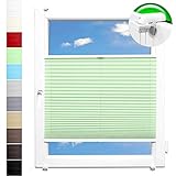 Pliseerollo Plissee Ohne Bohren plissiert Fensterrollo Klemmfix Faltrollo Jalousie Sonnenschutz Lichtdurchlassig 50x180