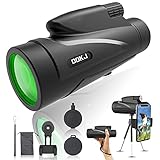 Starscope Monokular- DDKJ HD 12x50 Monokular Fernglas, Mini Fernrohr Monokular Scope, Handyhalter&Stativ, Monokular Handy für Vogelbeobachtung, Jagd, Konzert, Sightseeing