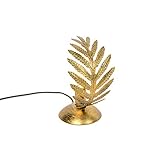 QAZQA - Retro Vintage Tischleuchte | Tischlampe | Lampe | Leuchte klein Gold | Messing - Botanica | Wohnzimmer | Schlafzimmer - Metall Andere - LED geeignet E14