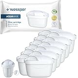 Wessper® AQUAMAX Wasserfilter kartuschen kompatibel mit BRITA Maxtra+, Style, Marella, Elemaris, XL, Fun - Pack 12