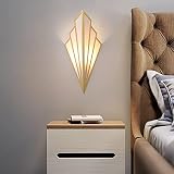 Modern innen wandleuchte LED warmweiß Wandlampe Modern Stil Stoffschirm Wandbeleuchtung Wandlicht Stoff kompakt Beleuchtung für Flur Treppen Schlafzimmer Wohnzimmer 3000K,G