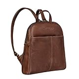 STILORD 'Charlotte' Rucksack Damen Elegant Leder Kleiner City Rucksack Vintage Rucksackhandtasche klein Daypack Freizeit Shopping Echtleder, Farbe:Messina - b