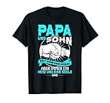 Papa & Sohn (blaue Schrift) T-Shirt Geschenk W