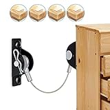 YZNlife Kippsicherung Kippschutz für Möbel, 4 Pcs Anti-tip Strap mit 4Pcs Eckenschutz, Anti Kipp Möbelgurte Möbel Wandbefestigung Schrankbefestigung MAX 150kg, für Baby Proofing H