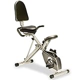 EXERPEUTIC 400XL Klappbarer Liege-Heimtrainer/Recumbent Bike mit Pulsmessung, Schwarzgrau, One S