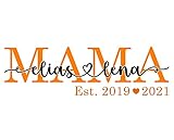 Personalisiert Namen Bügelbilder Tshirt Damen Mama shirt Mom Wunschtext zum aufbügeln Wunschjahr bügelbild buchstaben zum aufbügeln gestalten bügelfolie für textilien erwachsene kinder fü