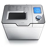 Arendo - Brotbackautomat inkl. automatisches Zutatenfach - Brotbackmaschine - 25 Programme - glutenfreies Backen – Joghurtfunktion - 1 kg Kapazität - Direktantrieb - Antihaftbeschichtung - B