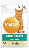 IAMS for Vitality Sterilised Katzenfutter trocken - Trockenfutter für sterilisierte / kastrierte Katzen ab 1 Jahr, 3 kg