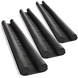 COM-FOUR® 3X Zugluftstopper für die Tür - Türbodendichtung - Luftzugstopper mit Doppeldichtung - Schutz vor Luftzug und Lärm - 86