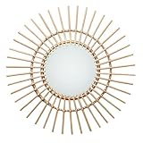 Wandspiegel Sonnengeflecht dekorativer Spiegel für Wohnzimmer, Schlafzimmer, Büro 40cm, zufällige Farb