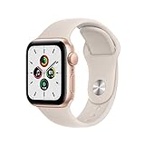2021 Apple Watch SE (GPS, 40 mm) – goldenes Aluminiumgehäuse mit Starlight Sportband – reg
