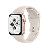 2021 Apple Watch SE (GPS, 40 mm) – goldenes Aluminiumgehäuse mit Starlight Sportband – reg