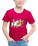 Spreadshirt Bibi Und Tina Ausritt Mit Alexander Falkenstein Kinder Premium T-Shirt, 122-128, Dunkles Pink