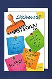 Prüfung Grußkarte Karte Bestanden Gratulation Glückwunsch 16x11cm Plus 4 Stick