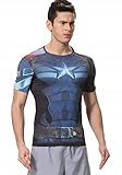 Cody Lundin Herren Shirt, enganliegend, Captain America / The Avengers 2 T Gr. XXL, dunkelb