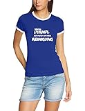 Mein Dirndl ist noch in der Reinigung ! Damen Ringer Oktoberfest Wiesn T-Shirt blau_RIGI Ringer Gr.L