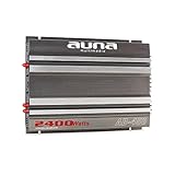 auna AB-450 Auto-Endstufe 4-Kanal-Verstärker Car HiFi Verstärker (2400 Watt max, regelbarer Tiefpassfilter, Racing-Design, brückbar, 20 Hz-20 kHz Frequenz) grau-Silb