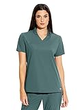 Grey's Anatomy Edge Lyra Top für Frauen - Falten Recovery Medical Scrub Top - Grün - Groß