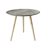 Kleiner Couchtisch für kleine Räume, Pflanzenständer mit Ablage, für Wohnzimmer, runder Beistelltisch für Teesnack