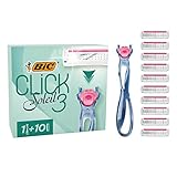 BIC Click 3 Soleil Sensitive Rasierer Damen, mit Aloe Vera & Vitamin E, aus recyceltem M