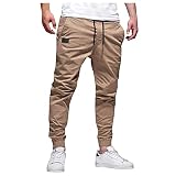 Beokeuioe Jogginghose Herren Streifendesign Sweatpants Jogger Freizeit Laufen Streifen Enger Lange Trainingshose Cargo Pants Lange Regular Fit für Männer Teenager Outdoor H