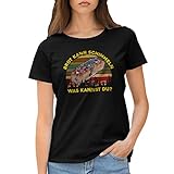 Retro Brot kann schimmeln was Kannst du? Mario Barth Damen Schwarz T-Shirt Size XXL