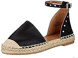 ONLY Damen ONLEVA-10 PU Ankle WRAP Espadrillos Espadrilles, Black, 38 EU