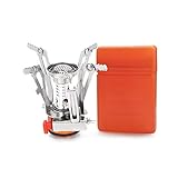 SZTUCCE Tragbarer Falten-Outdoir-Herd Gasbrenner Aluminiumlegierungs-Campingofen für das Wandern Picknick BBQ Gasherd-Tank-Kocherofen-Ende (Color : A)