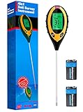 KGOPTY Bodenmesser-Set, pH-Wert Feuchtigkeit Lichttemperatur 4-in-1 Bodenwasservermessungstester, Pflanzenwassertest-Sensor Messgerät für Garten, Rasen, Bauernhof, Innen- und Außenp