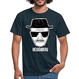 Spreadshirt Breaking Bad Heisenberg Skizze Zeichnung Männer T-Shirt, XL, Navy