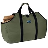 HRX Package Große Canvas-Kaminholz-Tasche, wasserabweisend, Holztragetasche mit Griffen für Campingausflüge (90,2 x 43,2 x 31,8 cm)