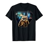 Star Wars Ewok In Front Of Village Portrait T-S
